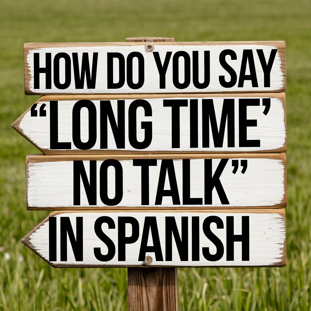 how do you say long time no talk in spanish